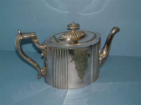 Victorian Epbm Britannia Metal Teapot By James Dixon Vintage Teapot