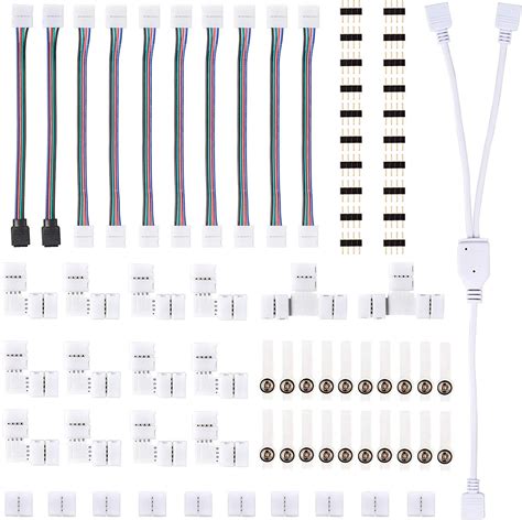 SIGHTLING 5050 Kit de connecteur de bande lumineuse à LED RGB à 4