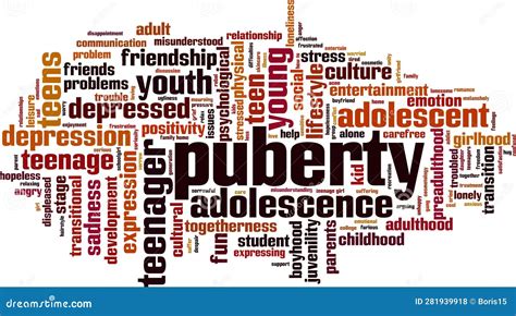 Puberty Word Cloud Stock Vector Illustration Of Adulthood 281939918