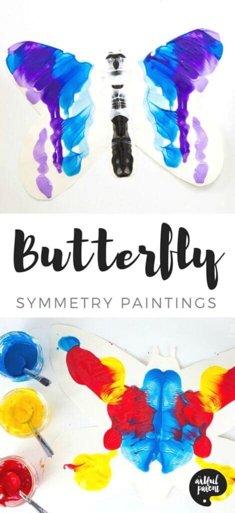 A Fun Way To Make Butterfly Symmetry Paintings Butterfly Art And