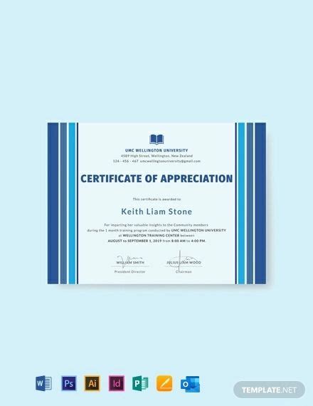 Free Hospital Training Certificate Template Word Doc Psd