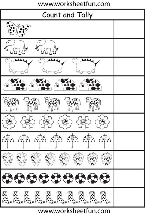 Tally Marks - 3 Worksheets | Tally marks kindergarten, First grade worksheets, Tally marks worksheet
