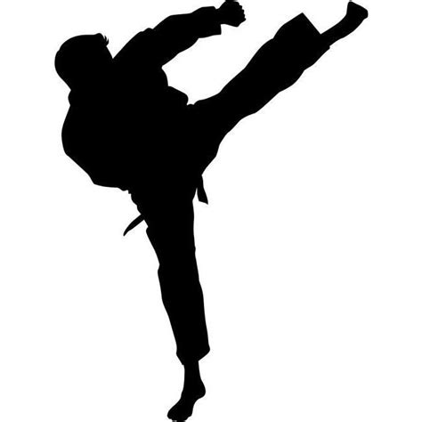 Roundhouse Kick Karate Stencil Karate Roundhouse Kick Karate Moves