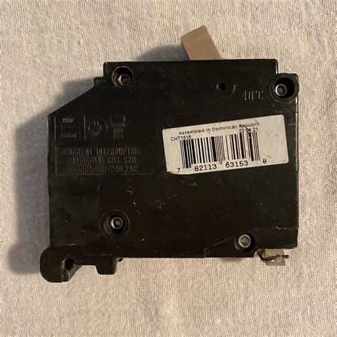 Eaton Cht1515 15a 1 Pole Type Cht Twin Circuit Breaker 120240v New