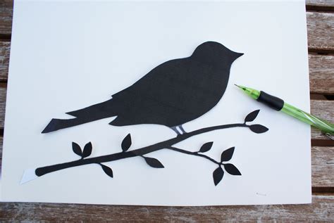 White Letters On White Canvas Diy Artwork Tutorial Bird Stencil