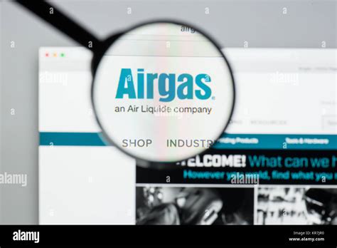 Milan, Italy - August 10, 2017: Airgas website homepage. It is the