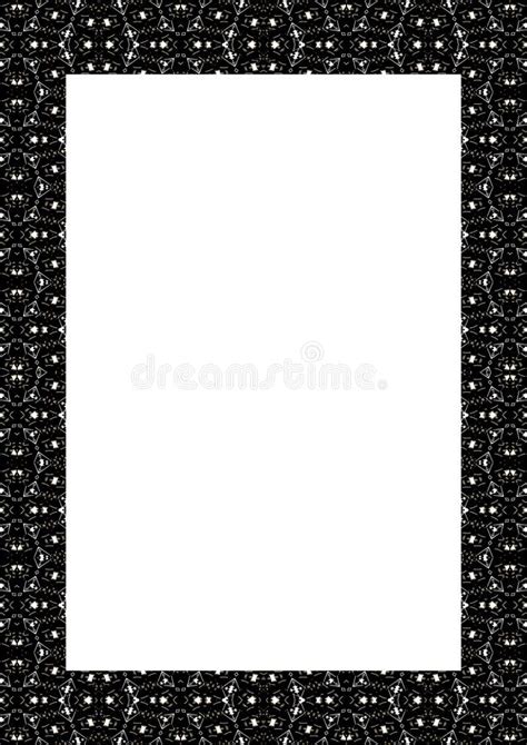 White Frame With Decorated Borders Stock Illustration Illustration Of