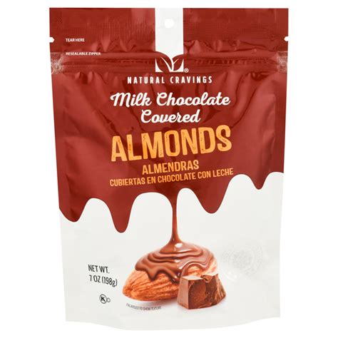 Save On Natural Cravings Almonds Milk Chocolate Covered 52 Cacao Order