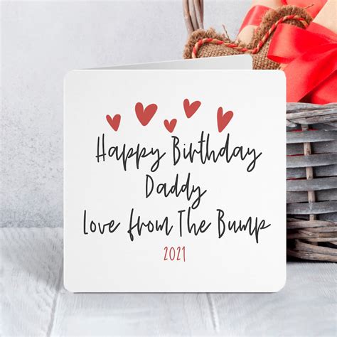 Happy Birthday Daddy Love From The Bump 2021 Personalised Birthday Card By Parsy Card Co Etsy