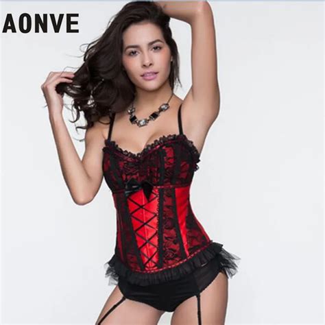 Aonve Gothic Steampunk Modeling Strap Waist Corsets And Bustiers Sexy Lingerie Lace Corset Waist