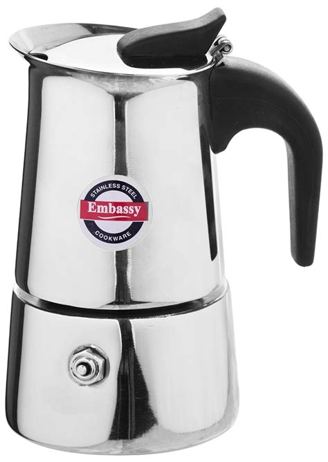 Buy Embassy Stainless Steel Italian Coffee Percolator Maker 2 Cups Online At Low Prices In