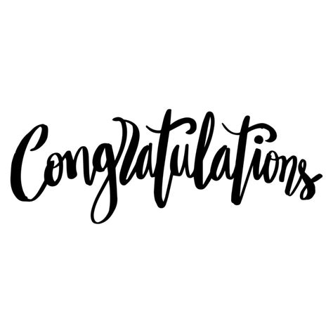 Congratulations Word Hand Lettering Calligraphy 22123750 Vector Art At