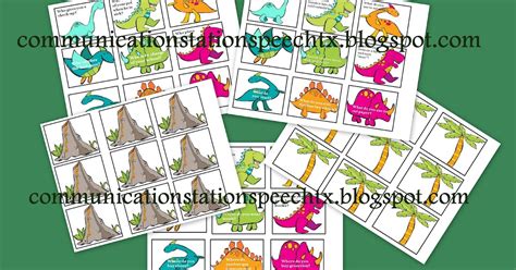 Communication Station Speech Therapy PLLC Dinosaur WH S Game
