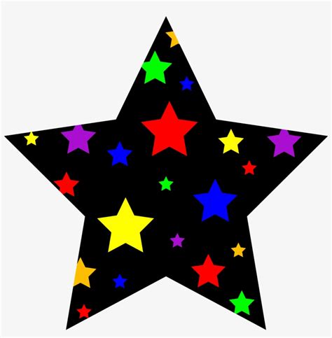 Colorful Starry Star Symbol Colorful Star Clipart Free Transparent