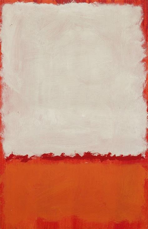 Mark Rothko Painting With A White Square Hovering On A Field Of Red And