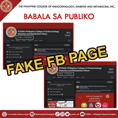 Pcedm On Twitter Fake Fb Page News Alert May Mga Kumakalat Na Fake