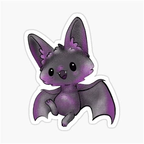 Asexual Bat Lgbt Sticker Cute Sticker By Bittersweetshop Redbubble