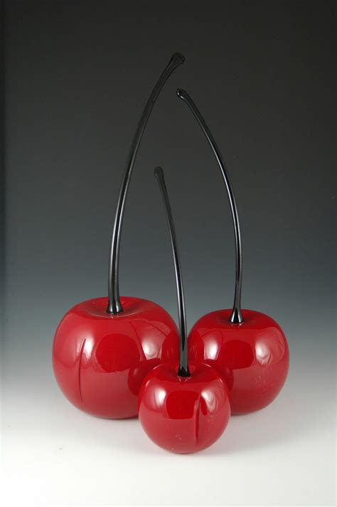 Red Cherries By Donald Carlson Art Glass Sculpture Artful Home Glass Art Sculpture Glass