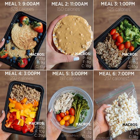 Day Meal Prep Plan With Grocery List Sample Macro Breakdown Meowmeix