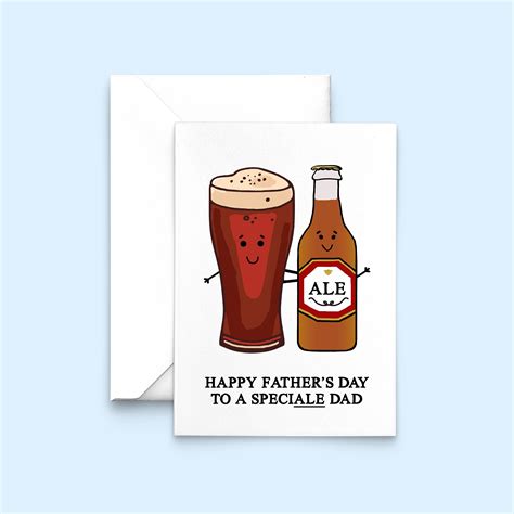 Funny Beer Fathers Day Card Card For Dad Fathers Etsy Uk