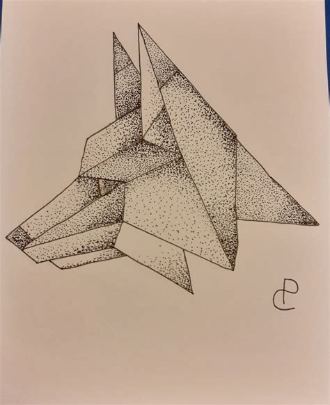 Origami Stippling Art Triangle Tattoo Abstract Artwork Tattoos