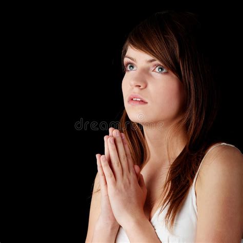 Girl On Her Knees Praying Stock Photo Image Of Child 4451926