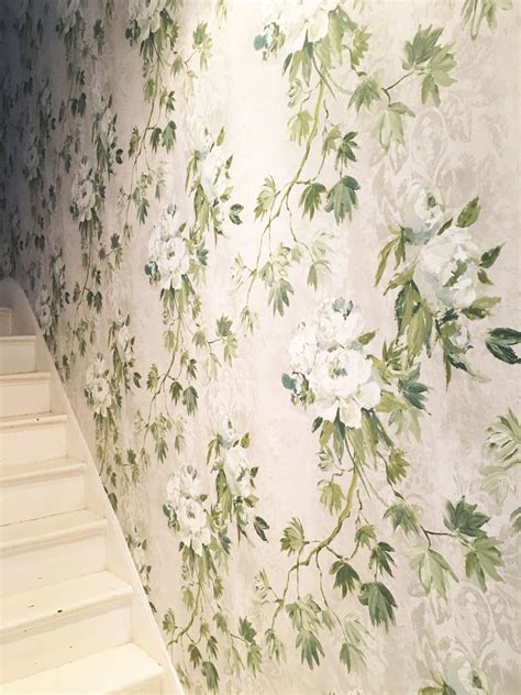 Soft Delicate Florals Trailing Up Your Staircase For A Subtle Impact