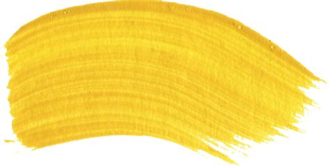 11 Yellow Paint Brush Strokes Png Transparent
