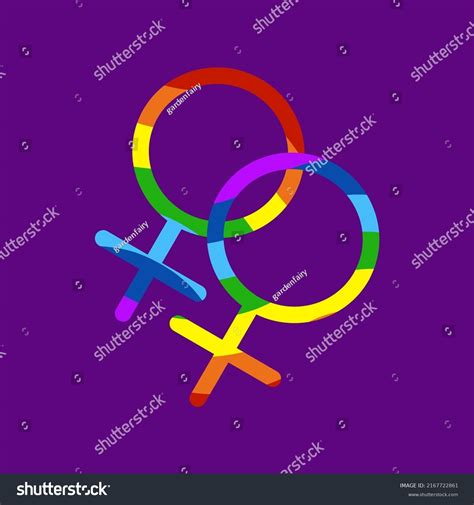 lesbian relationship sexual symbols gender icon stock vector royalty free 2167722861