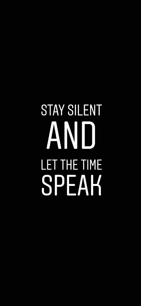 Stay Silent Motivational Wallpaper Chill Out Wallpapers
