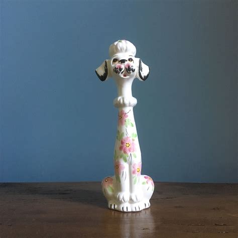 1960 s poodle 60 s kitsch ceramic poodle decorated etsy vintage ornaments kitsch vintage