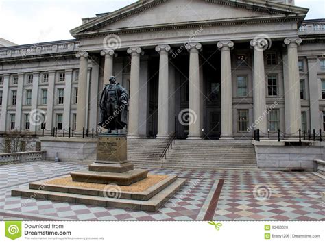 Exterior Architecture Of Historic Us Department Of Treasury Building