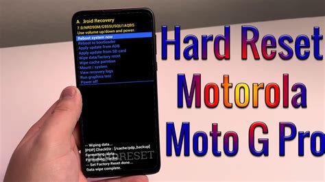 Hard Reset Motorola Moto G Pro Factory Reset Remove Patternlock