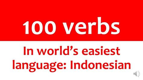7 100 Most Frequently Used Verbs In Indonesian Language Youtube