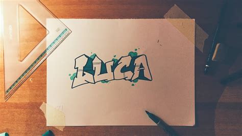 How To Draw Luca In Graffiti Letters Youtube