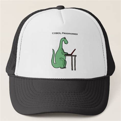 Funny Cobol Programmer Dinosaur Trucker Hat Trucker Hat
