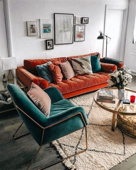 What Colours Go With Orange Sofa