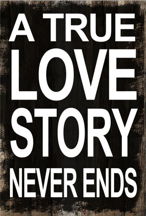 a true love story never ends wall art typography inspirational etsy