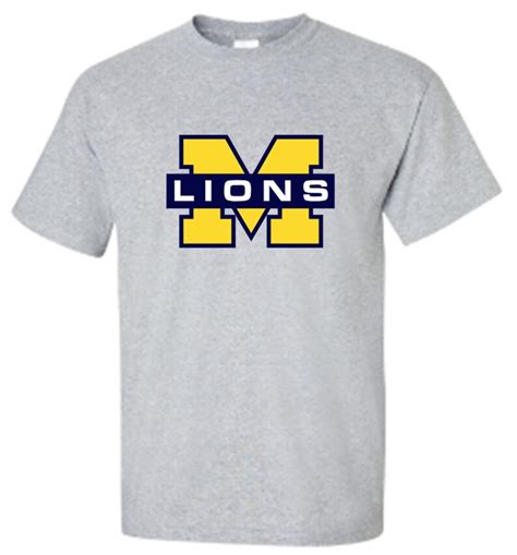 Mckinney High School Lions Large M Logo T Shirt 2 Colors Etsy