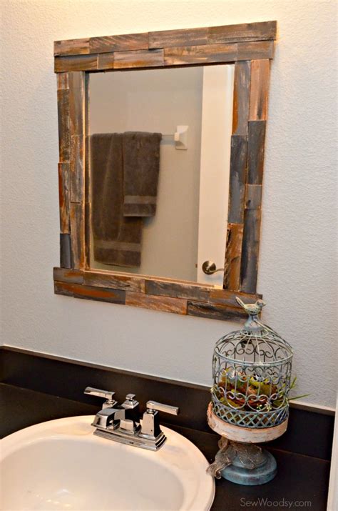 Diy Rustic Decorative Mirror Sew Woodsy