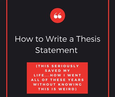 😝 How To Write A Thesis Statement Step By Step How To Write A Thesis