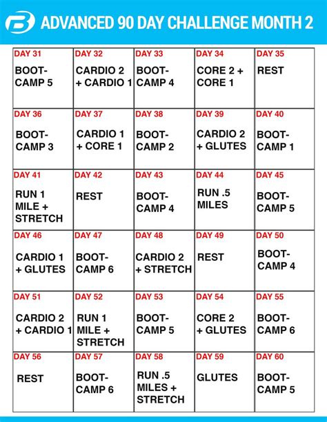90 Days Workout Challenge Workoutwalls
