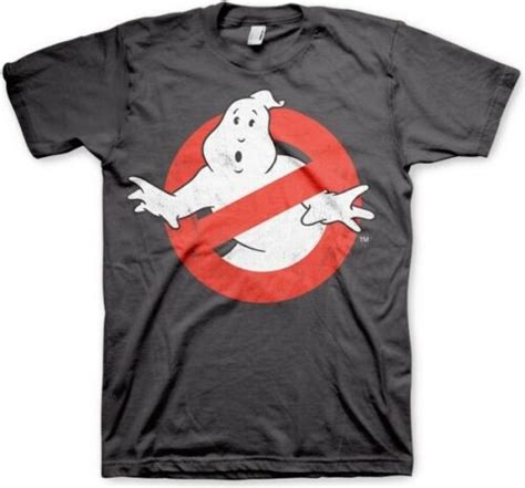 Ghostbusters Distressed Logo T Shirt Dark Grey Ebay