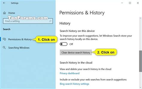 How To Clear Your Device Search History In Windows 10 Tutorials