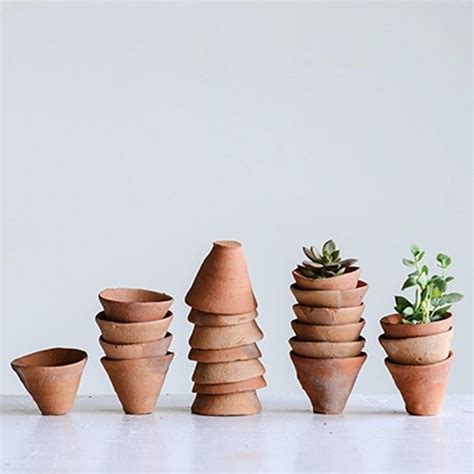 Mini Terra Cotta Pot Set Of 12 Terracotta Pots Terracotta Planter Pots