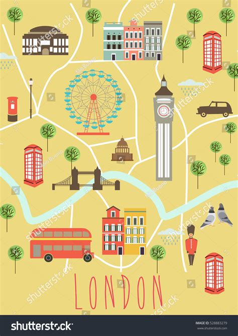 London Map Illustration London Map Illustration Illustrated Map