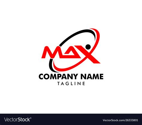Initial Letter Max Design Logo Royalty Free Vector Image
