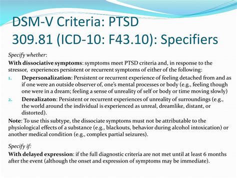 Did and ddnos (osdd) differences. PPT - Assessment and Diagnosis of PTSD with the DSM-V ...