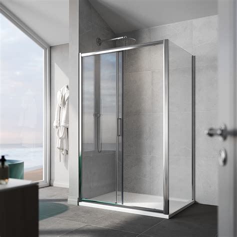 Elegant 1000 X 700mm Modern Sliding Shower Enclosure Cubicle 8mm Safety Easy Clean Glass