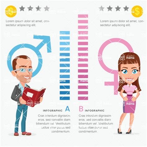 Gender Comparison Infographic Template Infographic Template